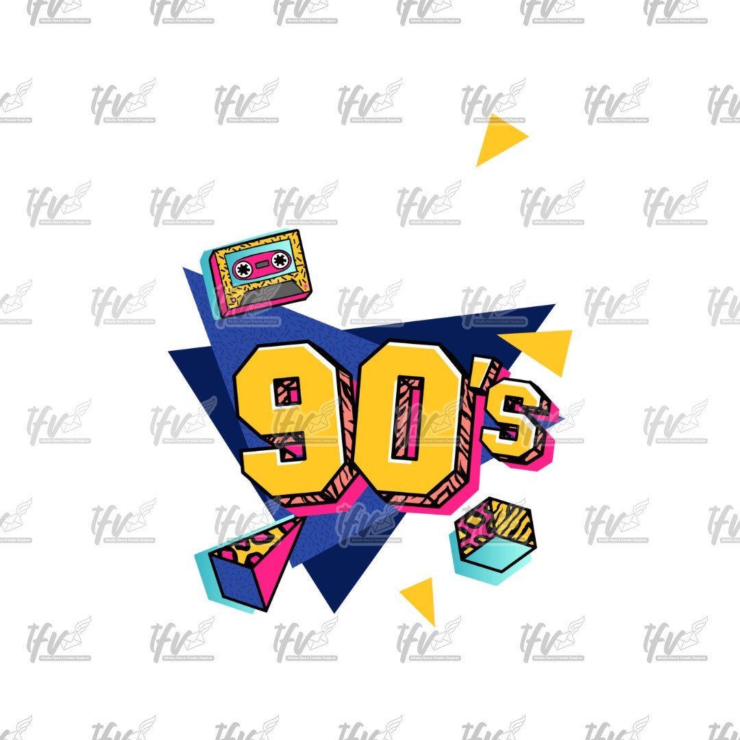 Night Retro 90s Logo