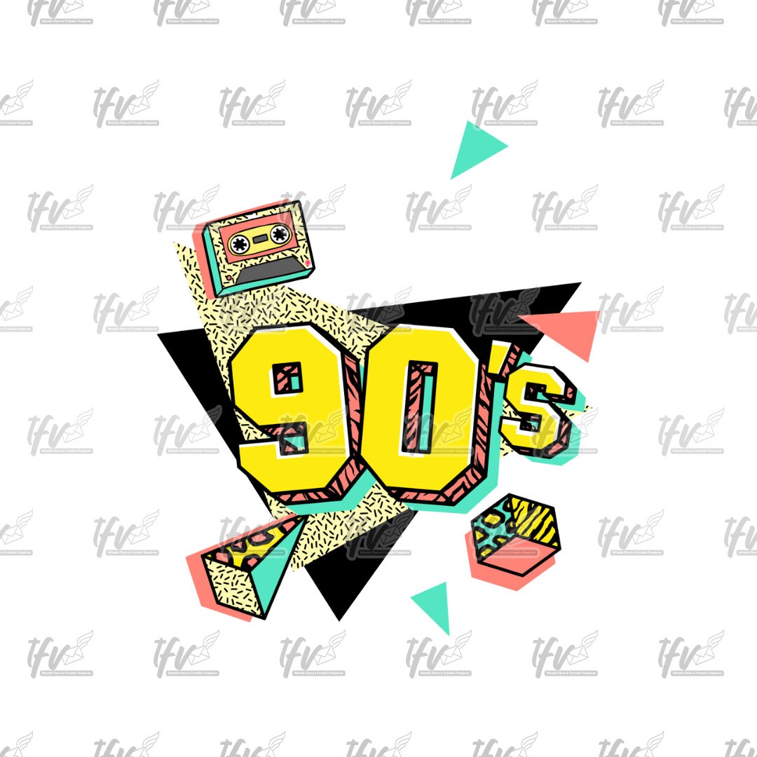 Summer Retro 90s Logo