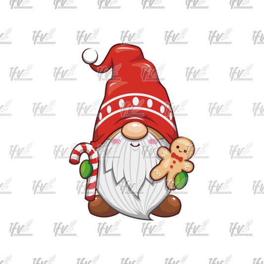 Christmas Gnome, Cute Clipart, Gnome Clip Art, Holiday, Christmas Clipart, Gingerbread Man, Cartoon, Christmas Cookie, Sublimation, Clip Art