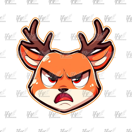 Christmas Reindeer, Santa Clause PNG, Vector Art, Cartoon, Rudolph Clipart, Christmas Clipart, Christmas Sublimation, Clip Art, Deer Design