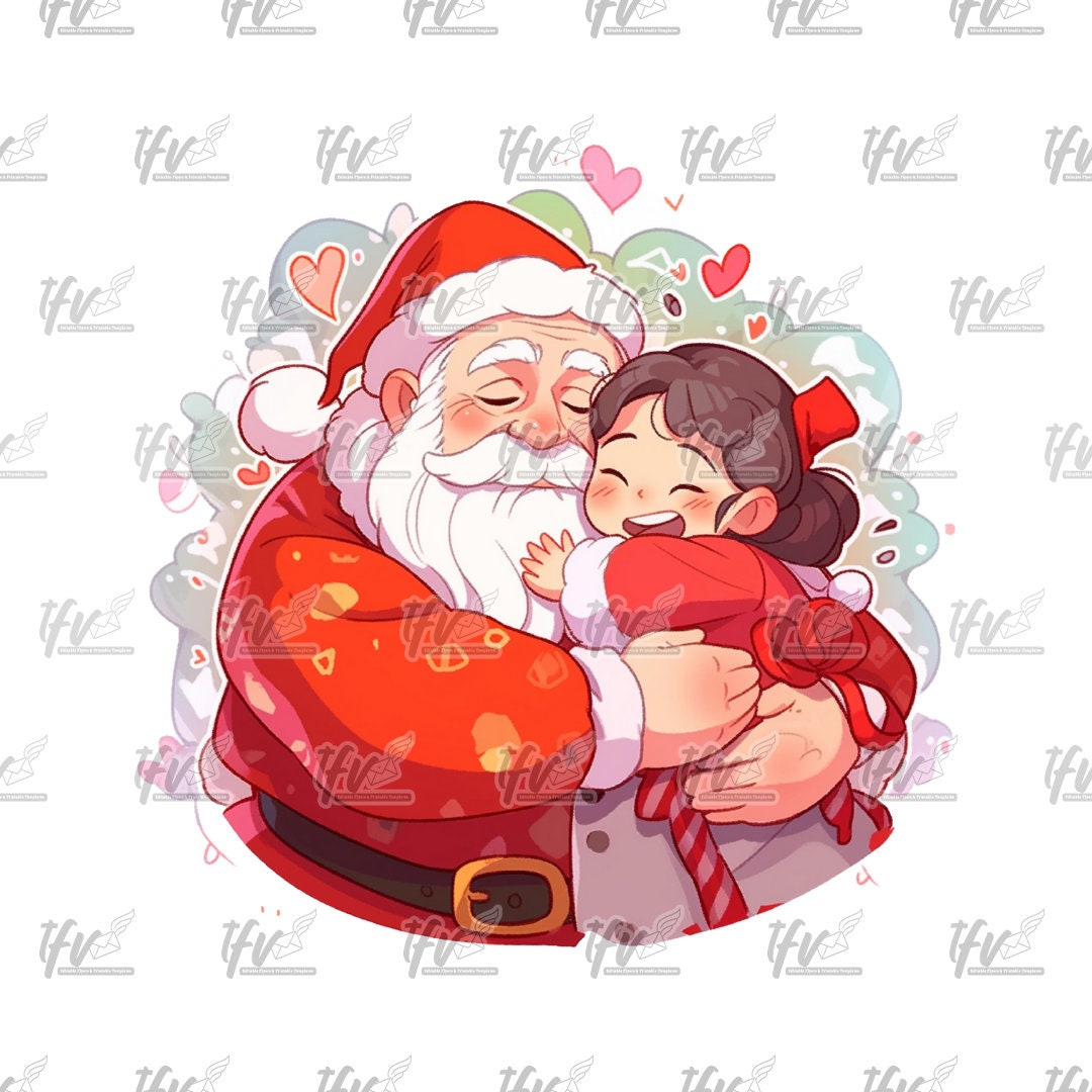 Beautiful Christmas Clip Art, Christmas Clip Art, Santa PNG, Vector Art, Cartoon, Mrs. Clause Clipart, Christmas Clipart, Santa Baby Clipart