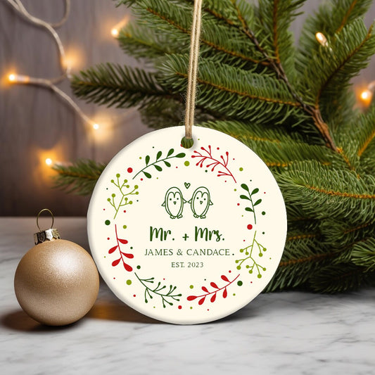 Mr Mrs Christmas, Personalized First Christmas Married Ornament, Mr. and Mrs. Christmas Ornament, Newlywed Christmas, Our First Christmas,