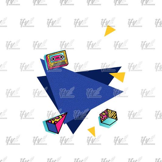 Retro 90s Tape Logo Background