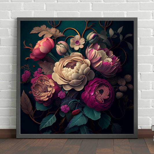 3D Abstract Flower Pattern