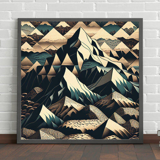 Montessori Art, Mountain Art, Montessori Mountains Background, Digital Art, Instant Download, Lodging, Art for Lodge, Geometric Art, Png