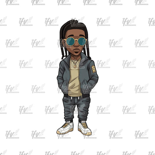 Rapper Png, Black Dude Png, African American Cartoon, Rap Artist, Png, Sublimation, Cut File, Illustration, Anime Png, Clipart, Digital Art