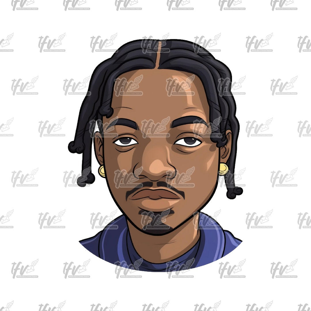 Rapper Clip Art, Cool Guy Clip Art, Hip Hop Png, Black Clip Art, African American ClipArt, Sublimation Art, Cut File, BLM Illustration, Toon