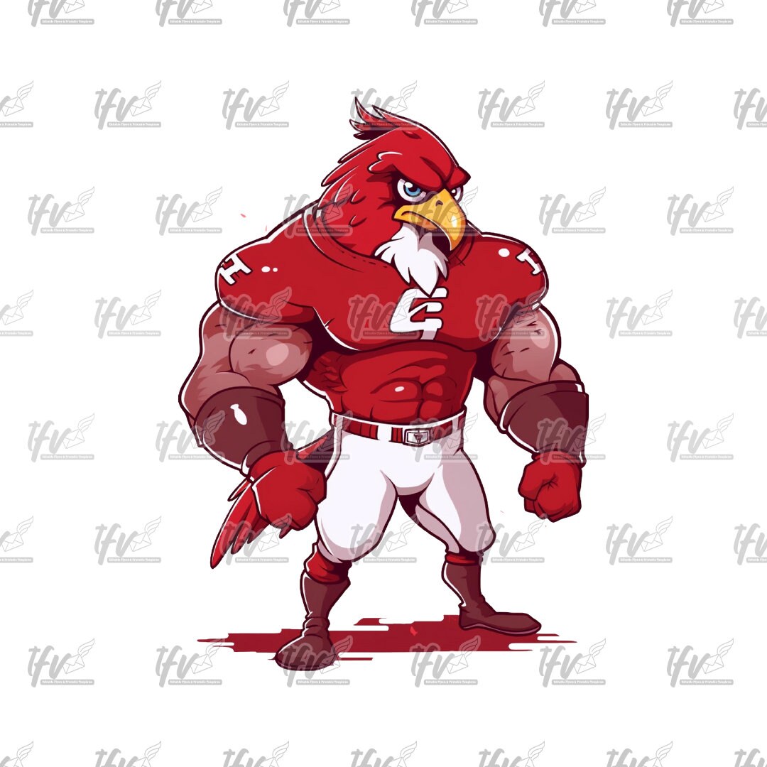 Sports Png, Sports Bird, Cardinal Png, Football Png, Football Player, Sports Mascot, Mascot Png, Firebird Png, Bird Clip Art, Sublimation