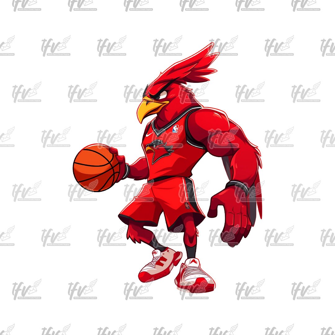 Ball Cardinal, Basketball Bird Clip Art