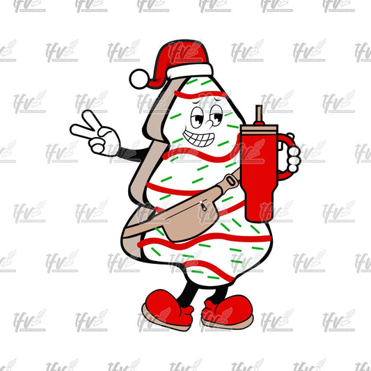 Christmas Cake Tree, Christmas Clip Art, Santa Svg, Christmas Illustrations, Cartoon, Christmas Clipart, Christmas Sublimation, Clip Art,