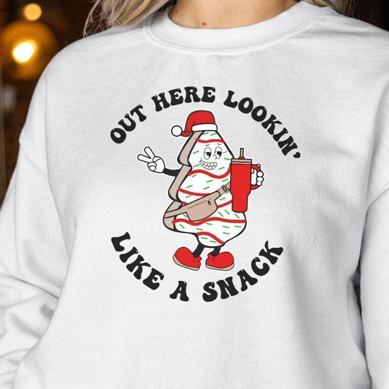 Out Here Lookin Like A Snack Png, Christmas Cake Tree, Cartoon Clip Art, Santa Svg, Christmas Svg, Christmas Clipart, Sublimation Art