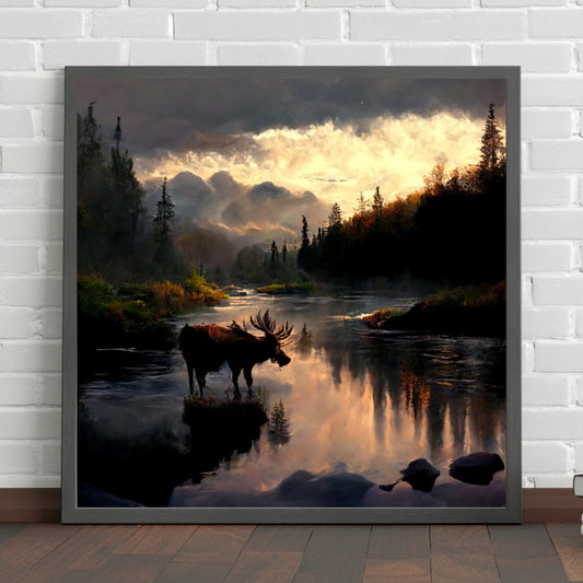 Mountain Morning Sunrise Watercolor Printable