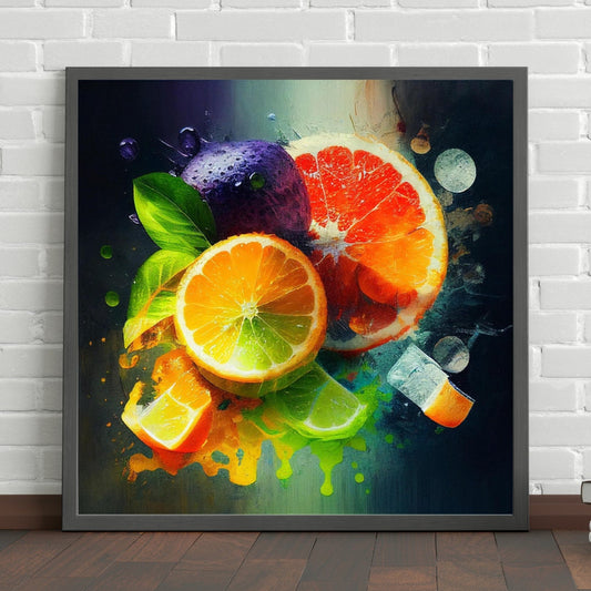 Fruit Watercolor Painting, Digital Print, Abstract Painting, Fruit Painting, Fruit Design, Fresh Produce, Instant Download, Printable Art