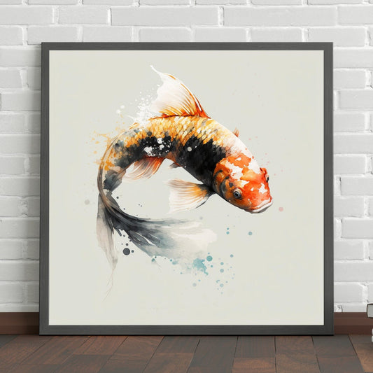 Koi Fish Digital Art, Watercolor Koi Fish, Digital Art, Koi Fish Png, Koi Fish Painting, Koi Fish, Sea Watercolor Painting, Koi Fish Art