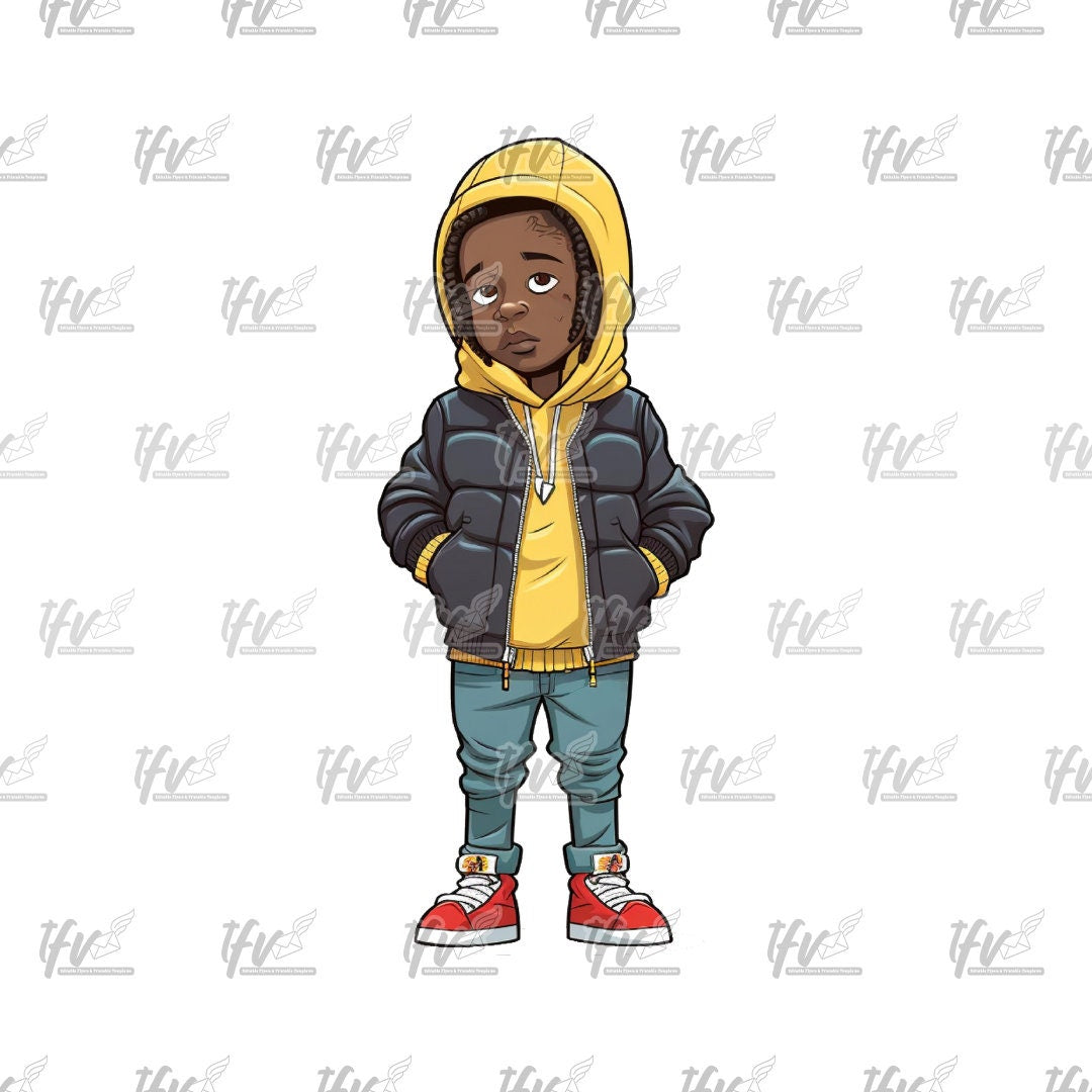 Rapper Png, Hip Hop Png, African American Cartoon, Rap Artist, Png, Sublimation, Cut File, Illustration, Animation Png, Clipart, Digital Art