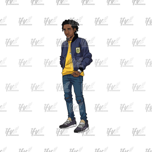 Cool Png, Black Man Png, African American Cartoon, Rap Artist, Png, Sublimation, Cut File, Illustration, Animation Png, Clipart, Digital Art