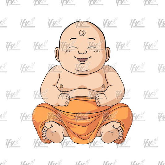 Cute Lil' Buddha Clip Art