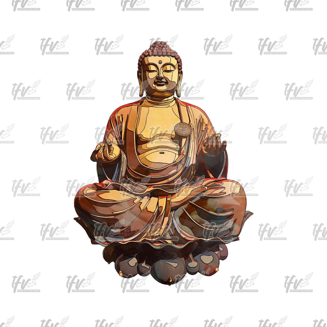 Buddha Centered Clip Art