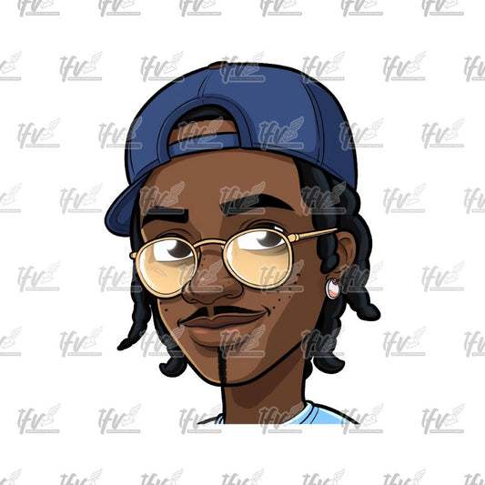 Rapper Clip Art, Cool Guy Clip Art, Hip Hop Png, Black Clip Art, African American ClipArt, Sublimation Art, Cut File, Illustration, Cartoon