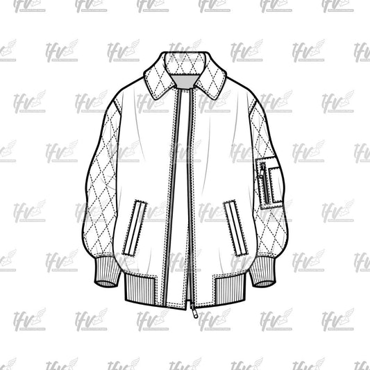 Bomber Jacket, Streetwear Mockup, Apparel Mockup, Vector Illustration, Technical Drawing, Tech Pack, Procreate Files, Digital Fashion Mockup