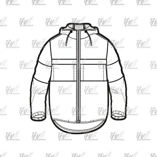 Work Hoodie Mockup, Streetwear Mockup, Apparel Mockup, Vector Illustration, Technical Drawing, Tech Pack, Procreate Files, Digital Fashion