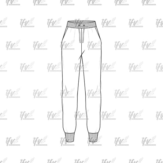 Straight Sweatpants, Streetwear Mockup, Apparel Mockup, Vector Illustration, Technical Drawing, Tech Pack, Procreate Files, Digital Fashion