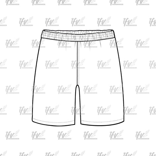 Back of Shorts Mockup, Shorts Mockup, Apparel Mockup, Vector Illustration, Technical Drawing, Tech Pack, Procreate Files, Fashion Mockup SVG