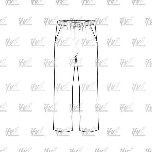 Loose Track Pants Mockup, Fashion Apparel Mockup, Vector Illustration, Technical Drawing, Tech Pack, Procreate Files, Digital Fashion Mockup