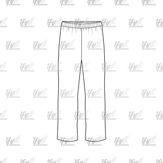 Back Loose Track Pants Mockup, Apparel Mockup, Vector Illustration, Technical Drawing, Tech Pack, Procreate Files, Digital Fashion Mockup