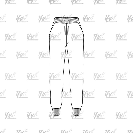 Straight Joggers Mockup, Streetwear Mockup, Apparel Mockup, Vector Illustration, Technical Drawing, Tech Pack, Procreate Files, Design File