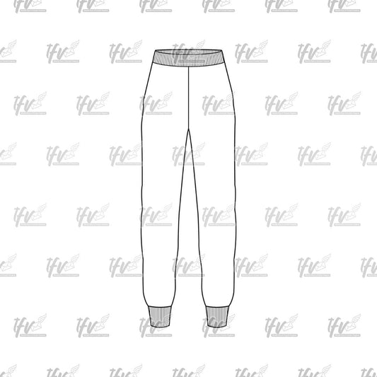 Straight Joggers Back Mockup, Apparel Mockup, Vector Illustration, Technical Drawing, Tech Pack, Procreate Files, Digital Fashion Mockup