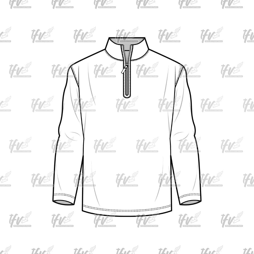 Fleece Mockup, Athletic Mockup, Apparel Mockup, Vector Illustration, Technical Drawing, Tech Pack, Procreate Files, Digital Fashion Mockup