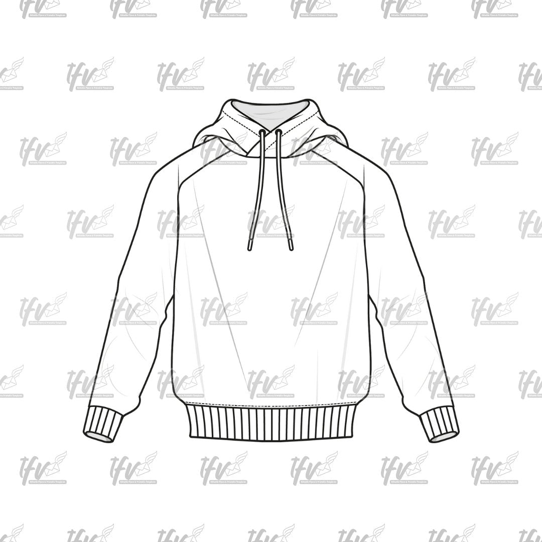 Hoodie Mockup, Streetwear Mockup, Apparel Mockup, Vector Illustration, Technical Drawing, Tech Pack, Procreate Files, Digital Fashion Mockup
