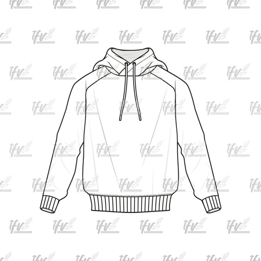 Hoodie Mockup, Streetwear Mockup, Apparel Mockup, Vector Illustration, Technical Drawing, Tech Pack, Procreate Files, Digital Fashion Mockup
