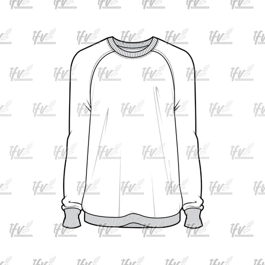 Loose Long Sleeve, Ladies Mockup, Apparel Mockup, Vector Illustration, Technical Drawing, Tech Pack, Procreate Files, Digital Fashion Mockup