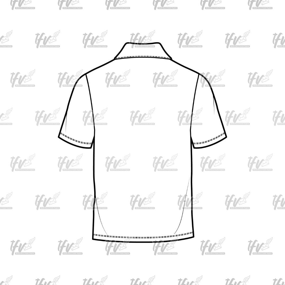 Short Sleeve Polo, Polo Mockup, Apparel Mockup, Vector Illustration, Technical Drawing, Tech Pack, Procreate Files, Digital Fashion Mockup