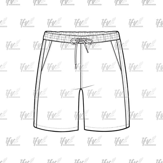Summer Shorts Mockup, Shorts Mockup, Apparel Mockup, Vector Illustration, Technical Drawing, Tech Pack, Procreate Files, Fashion Mockup, Diy