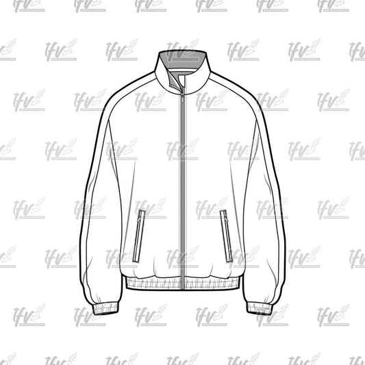 Track Jacket, Athletic Top Mockup, Apparel Mockup, Vector Illustration, Tech Drawing, Tech Pack, Procreate Files, Digital Fashion Mockup