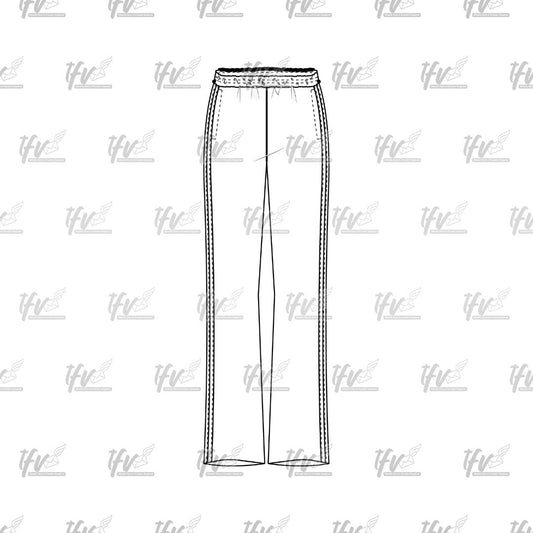 Back Track Pants, Athletic Mockup, Apparel Mockup, Vector Illustration, Technical Drawing, Tech Pack, Procreate Files, Digital Fashion File