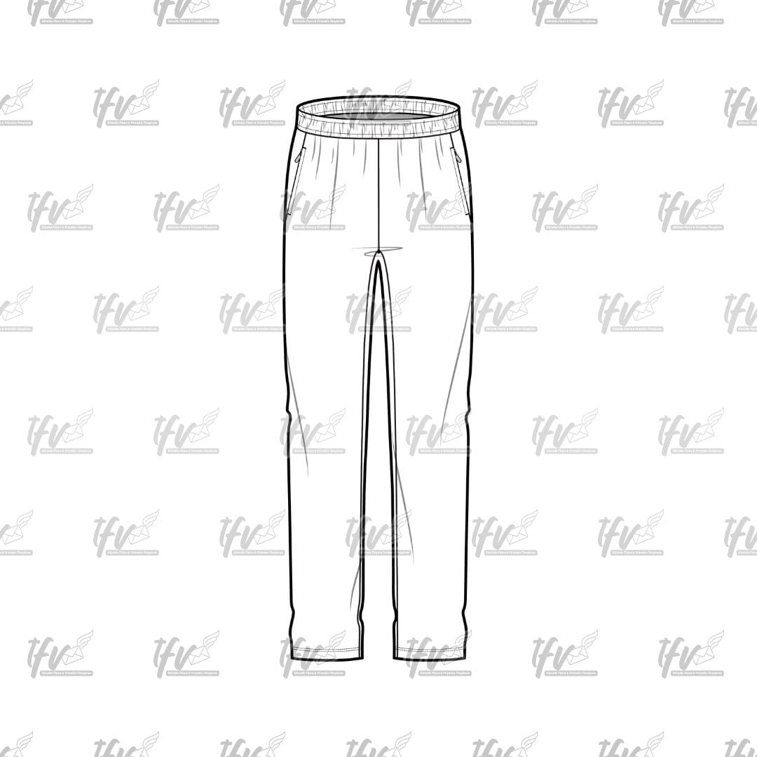 Athletic Pants Mockup, Track Pants Mockup, Apparel Mockup, Vector Illustration, Technical Drawing, Tech Pack, Procreate Files, Fashion Print