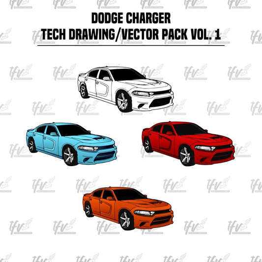 Dodge Charger Png, Dodge Car Technical Drawing, Car Tech Pack, SVG Bundle, Png Bundle, Technical Drawing, Instant Download, Printable Art