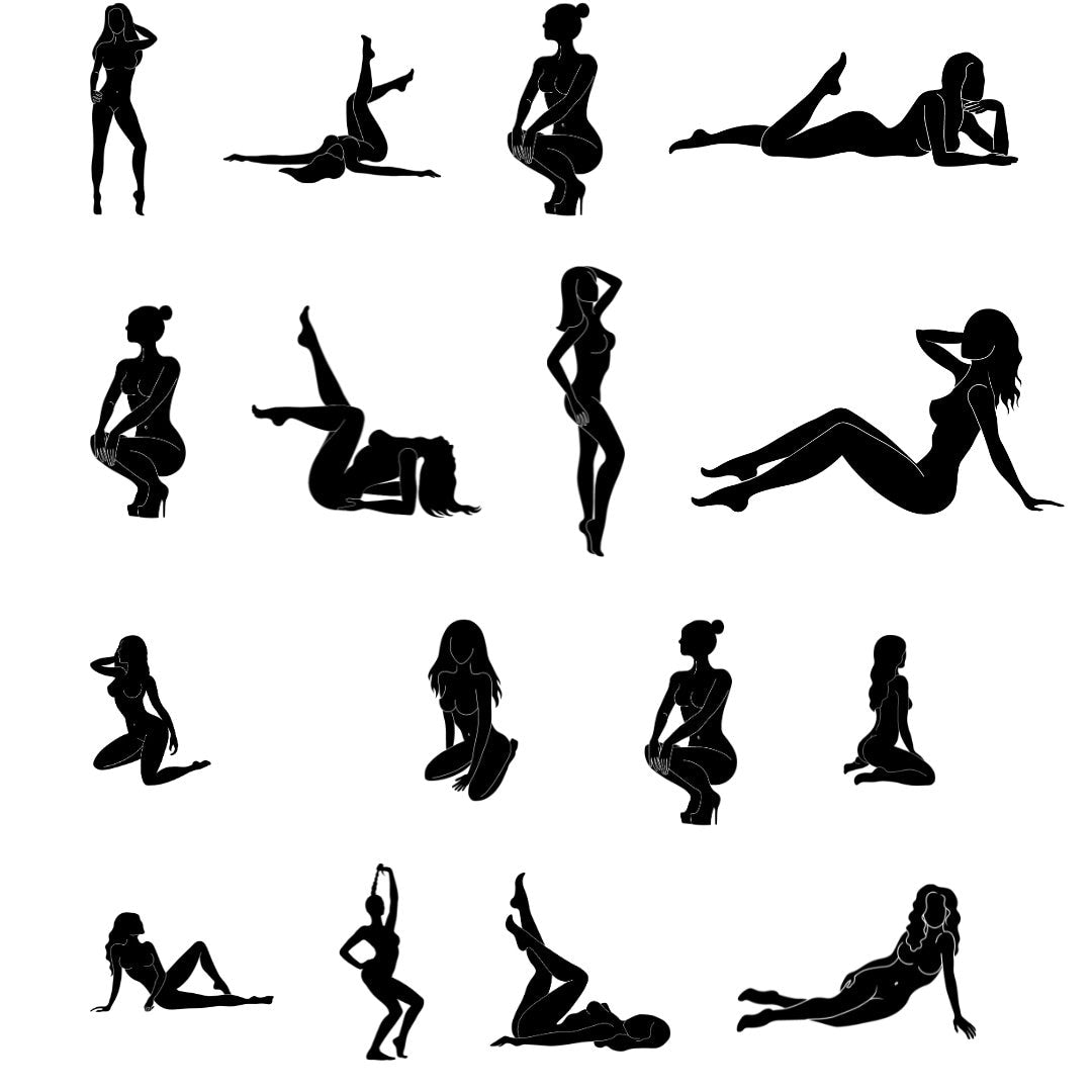 Stripper Silhouette, Dancer Clip Art, Twerking Clip Art, Twerk Emote Illustration