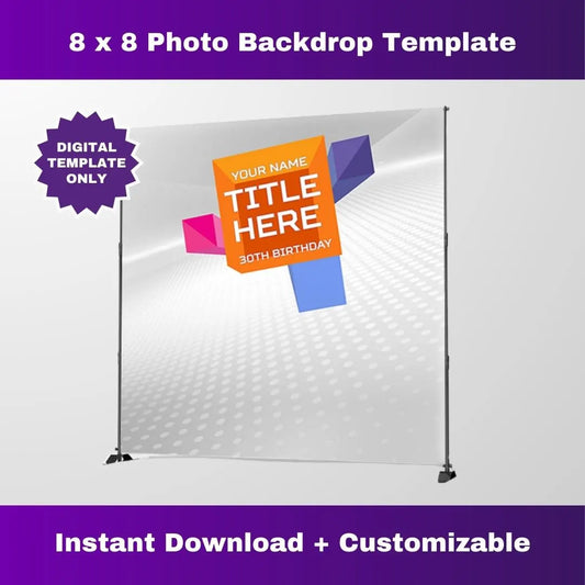 White Dotted 106 & Park White Photo Backdrop – Editable Corjl Template