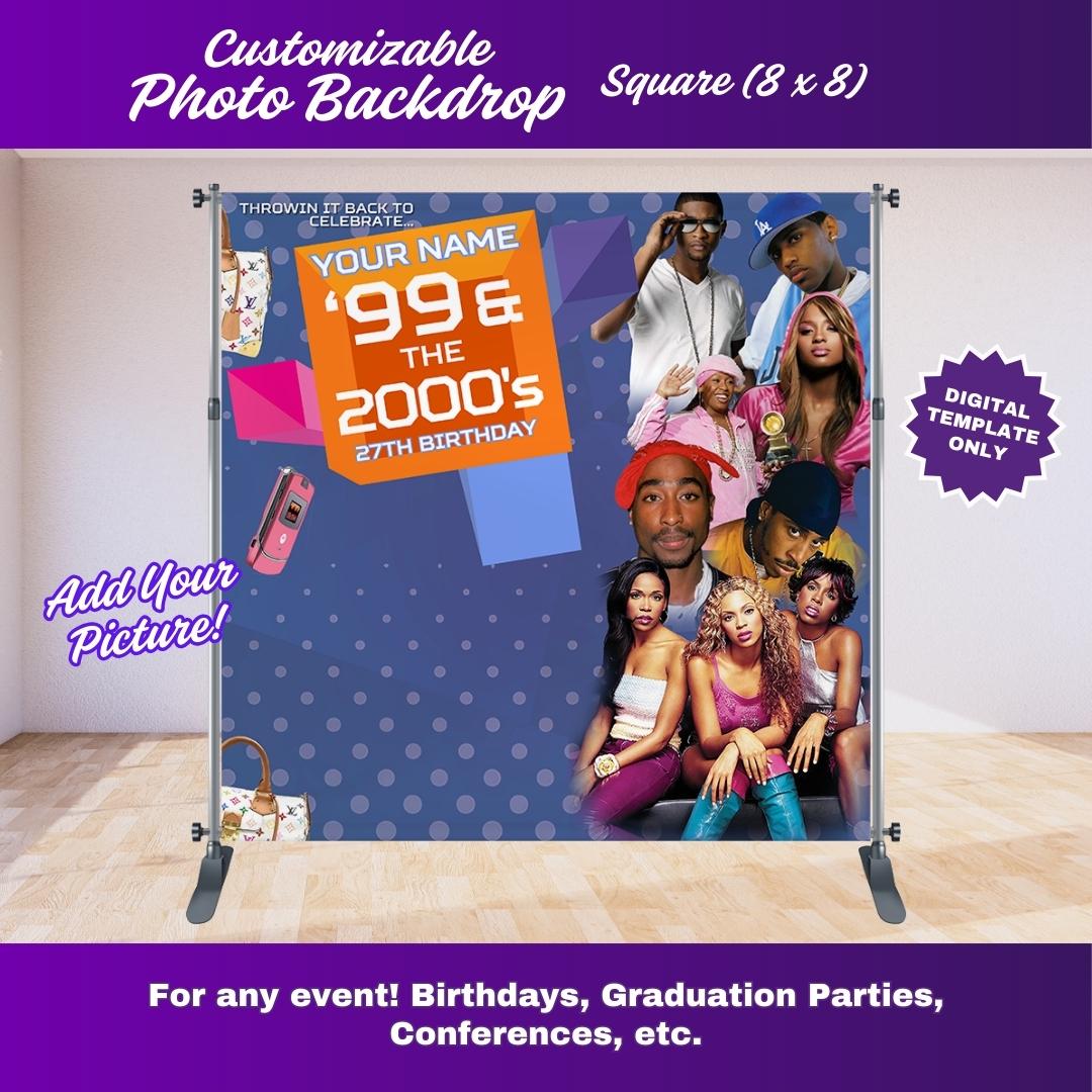 Light Purple Haze 106 and Park 8 x 8 ft Backdrop Editable Template