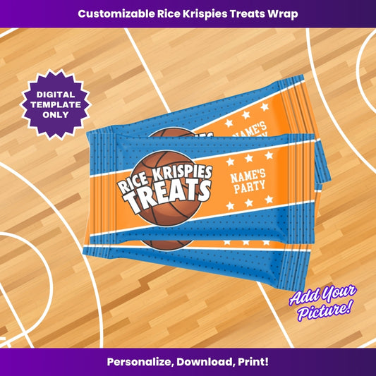 Knicks Basketball Treat Wrapper – Editable Template (Canva Design)