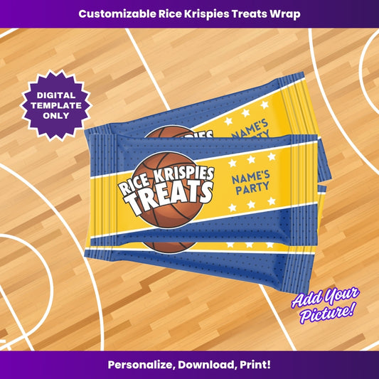 Warriors Basketball Treat Wrapper – Editable Template (Canva Design)
